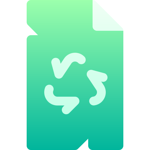 papier recyclen Basic Gradient Gradient icoon