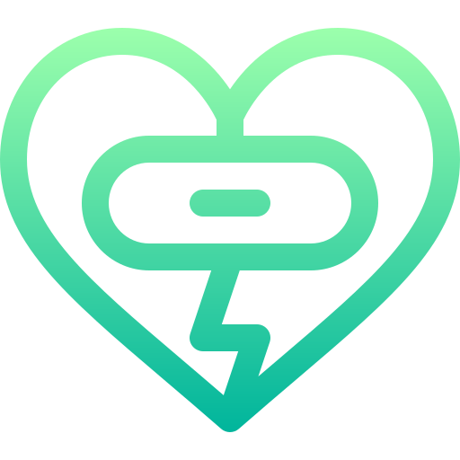 Broken heart Basic Gradient Lineal color icon