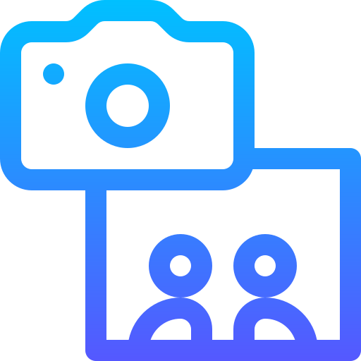 카메라 Basic Gradient Lineal color icon
