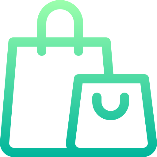 Shopping bag Basic Gradient Lineal color icon