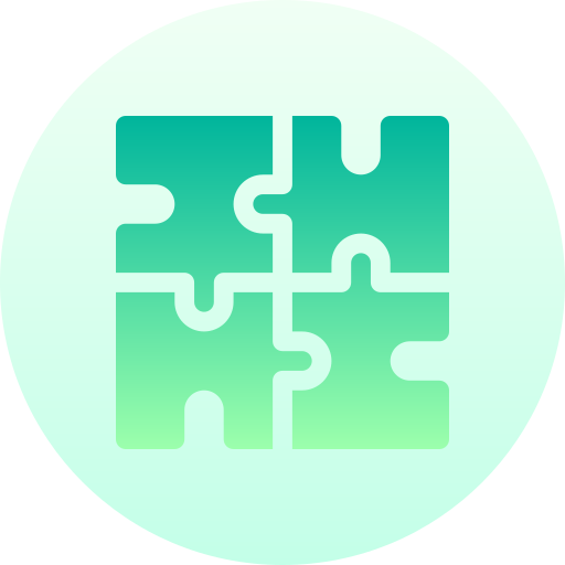 Puzzle Basic Gradient Circular icon