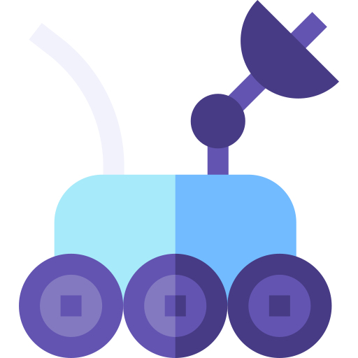 Moon rover Basic Straight Flat icon