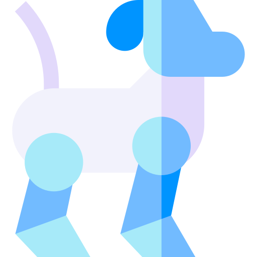 robotyczny pies Basic Straight Flat ikona