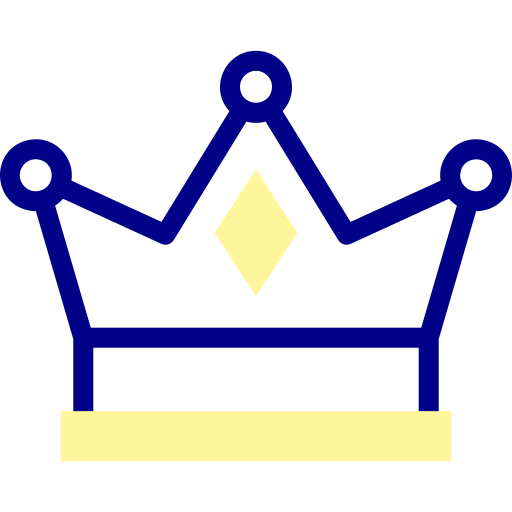 왕관 Detailed Mixed Lineal color icon