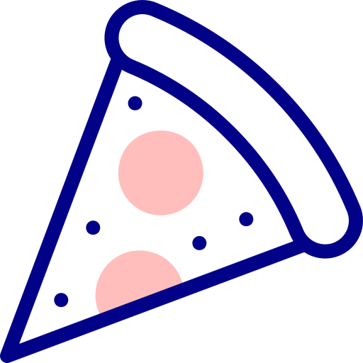 ピザ Detailed Mixed Lineal color icon
