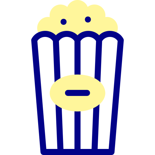 Pop corn Detailed Mixed Lineal color icon