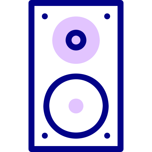 głośnik Detailed Mixed Lineal color ikona