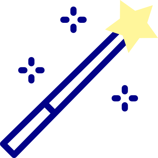 魔法の杖 Detailed Mixed Lineal color icon