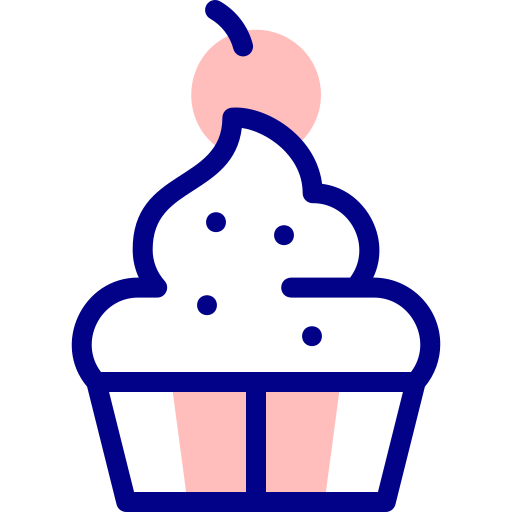 cupcake Detailed Mixed Lineal color icon