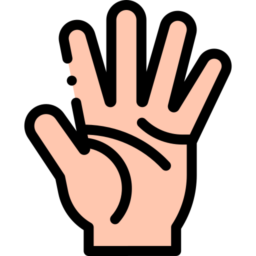 Palmistry Detailed Rounded Lineal color icon