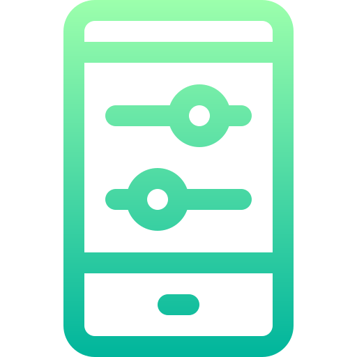 smartfon Basic Gradient Lineal color ikona