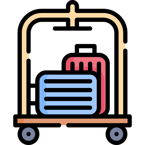 Luggage cart Special Lineal color icon