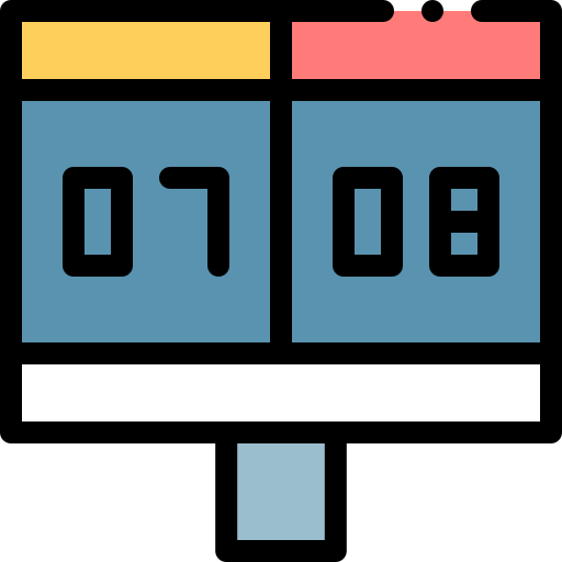 Scoreboard Detailed Rounded Lineal color icon