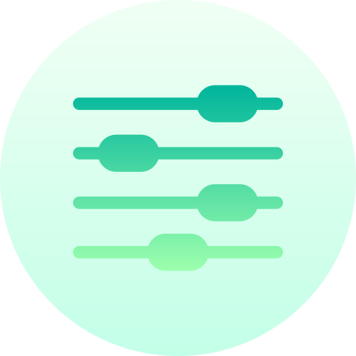 einstellungen Basic Gradient Circular icon