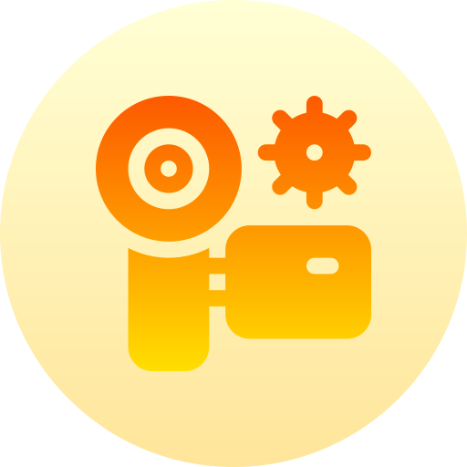 camara de video Basic Gradient Circular icono