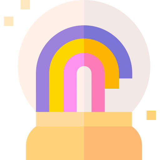 bola de cristal Basic Straight Flat icono