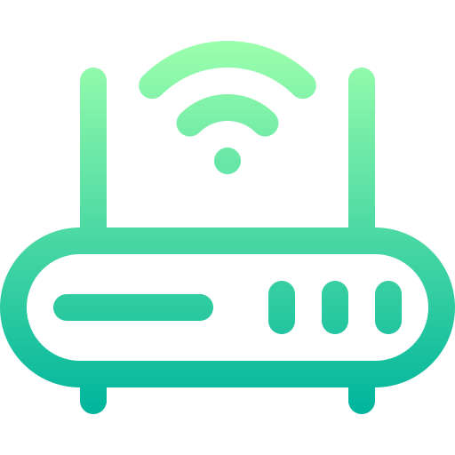 router de wifi Basic Gradient Lineal color icono