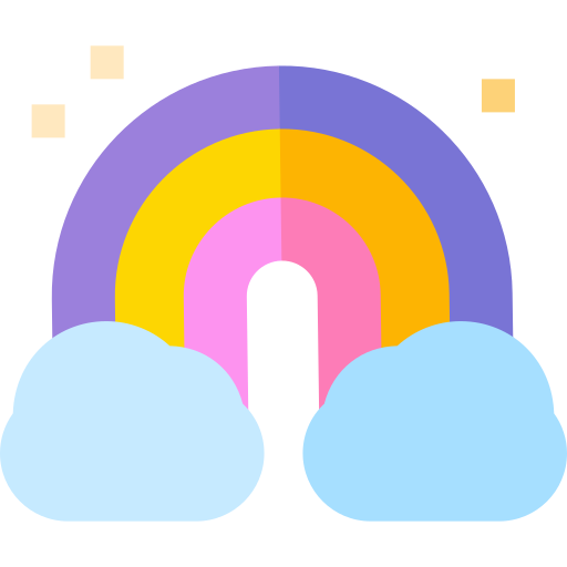 Rainbow Basic Straight Flat icon