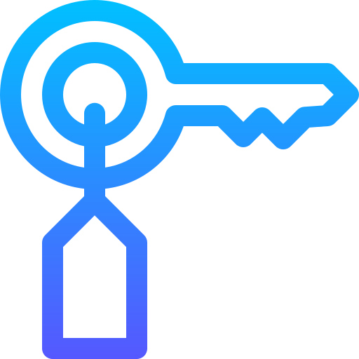 llave de la puerta Basic Gradient Lineal color icono