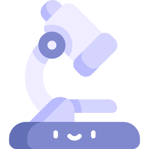 Microscope Kawaii Flat icon