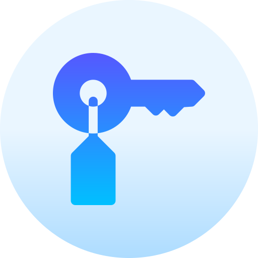 klucz do drzwi Basic Gradient Circular ikona