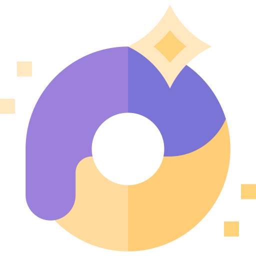 donut Basic Straight Flat icoon