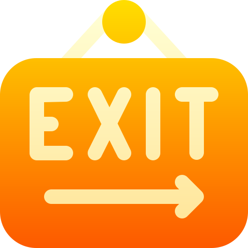 Exit Basic Gradient Gradient icon