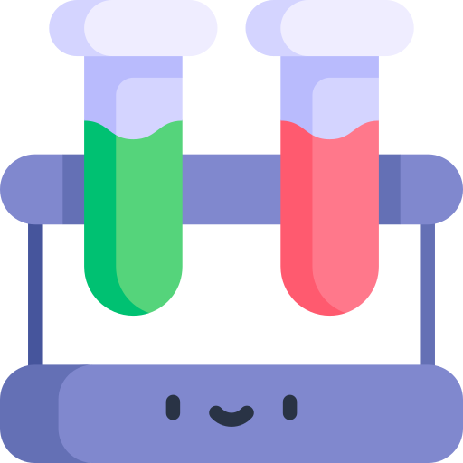 Test tubes Kawaii Flat icon