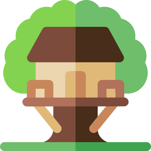 Tree house Basic Rounded Flat icon