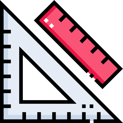 Rulers Detailed Straight Lineal color icon