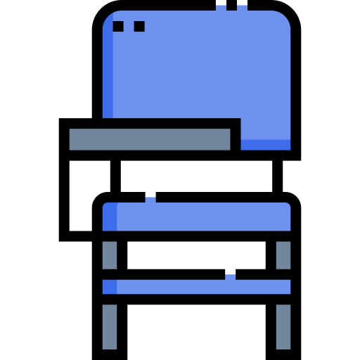 椅子 Detailed Straight Lineal color icon