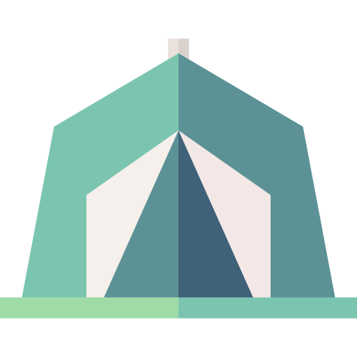 Tent Basic Straight Flat icon