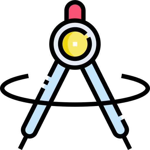 kompas Detailed Straight Lineal color ikona