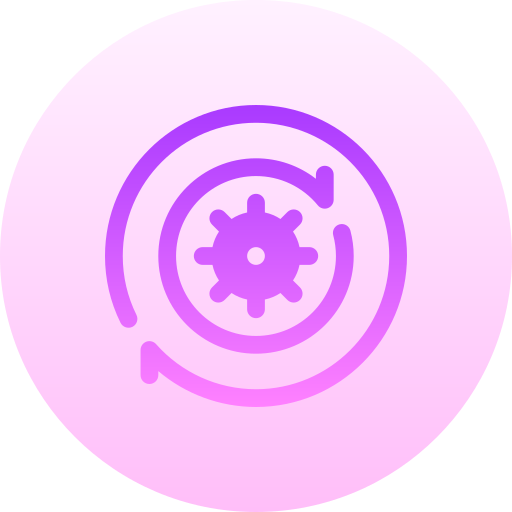 Gear Basic Gradient Circular icon