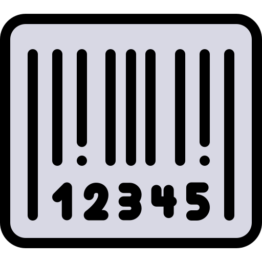 Barcode Detailed Rounded Lineal color icon