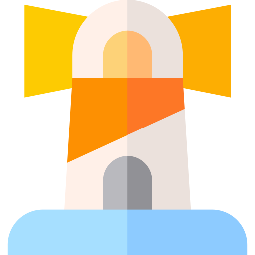latarnia morska Basic Straight Flat ikona