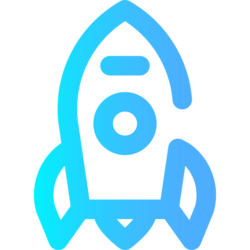 cohete Super Basic Omission Gradient icono