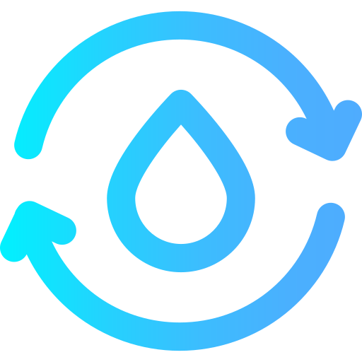 水のリサイクル Super Basic Omission Gradient icon