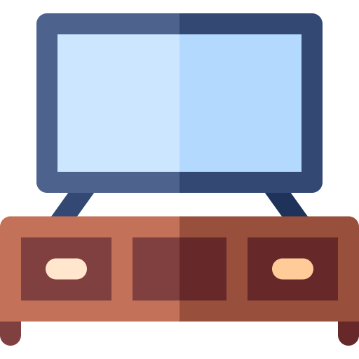 Tv table Basic Rounded Flat icon