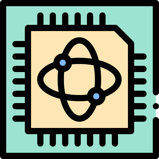 양자 컴퓨팅 Detailed Rounded Lineal color icon