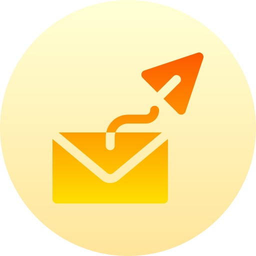 e-mail Basic Gradient Circular Icône