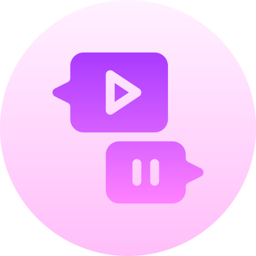 Video message Basic Gradient Circular icon