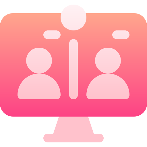 Video conference Basic Gradient Gradient icon