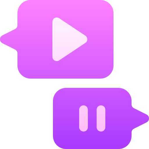 Video message Basic Gradient Gradient icon