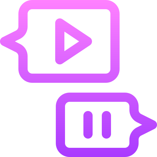 videomessaggio Basic Gradient Lineal color icona