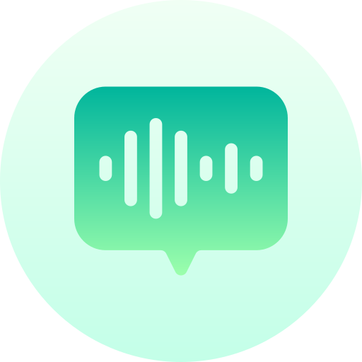 Voice recognition Basic Gradient Circular icon