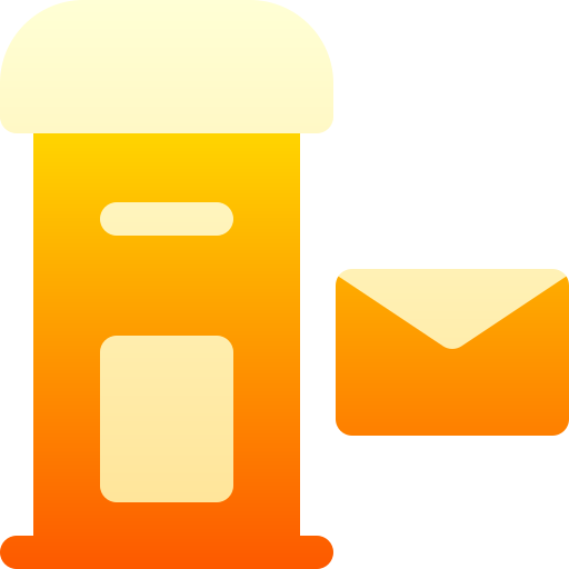 Mail box Basic Gradient Gradient icon