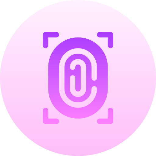 Fingerprint Basic Gradient Circular icon