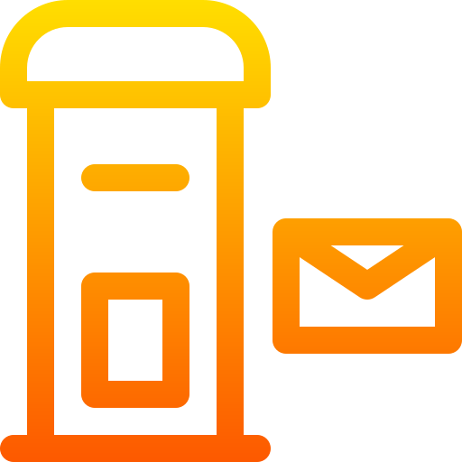 buzón de correo Basic Gradient Lineal color icono