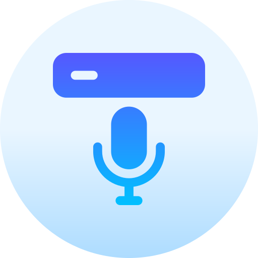 Voice search Basic Gradient Circular icon